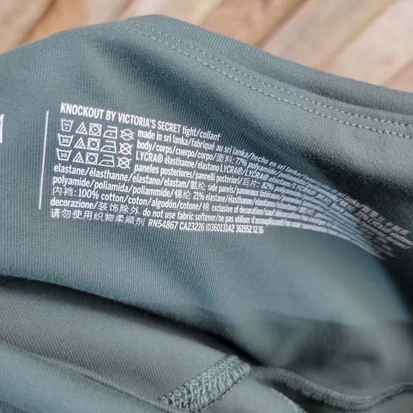 Victoria sport sage green knockout pocket athletic leggings Lg - Picture 11 of 13